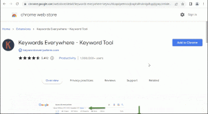 Keywords Everywhere chrome extensions